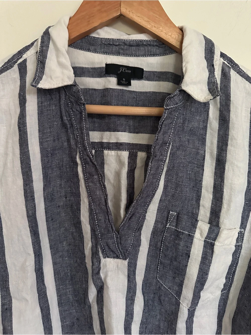 J. Crew Linen Popover Top